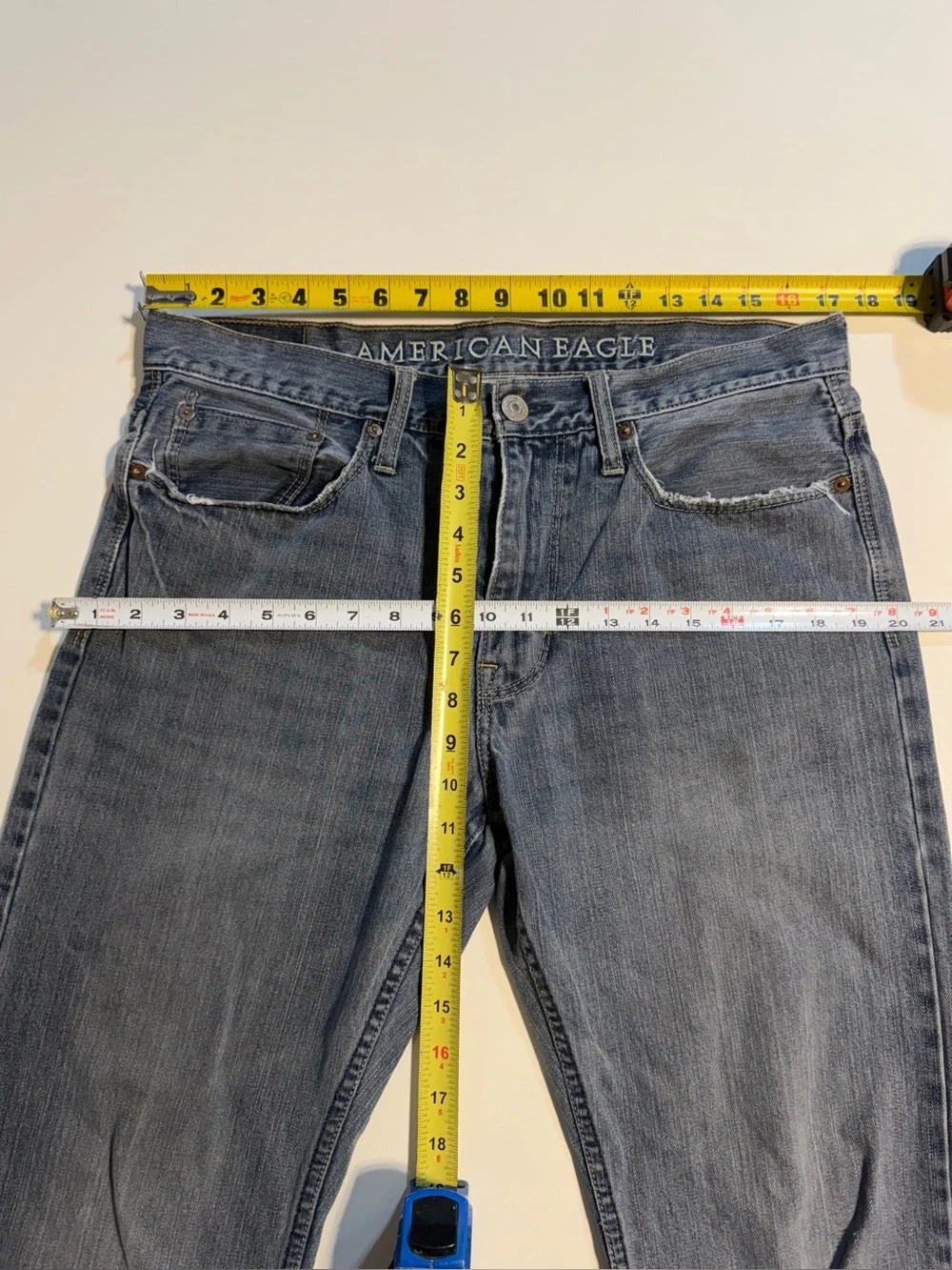 American‎ Eagle denim jeans men’s dark wash indigo relaxed straight leg 34 waist